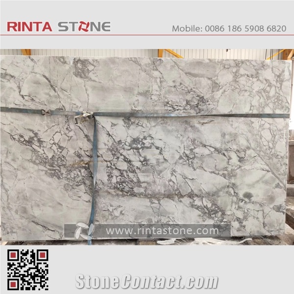 Super White Quartzite Fantasy Statuario Slabs