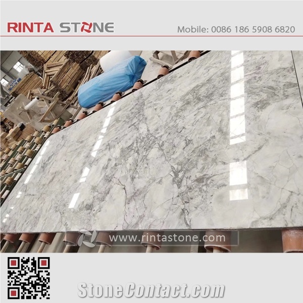 Super White Quartzite Fantasy Statuario Slabs