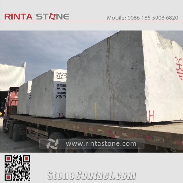 Super White Quartzite Fantasy Statuario Slabs