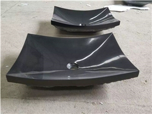Absolute Black Granite Wash Basin,China Black Sink