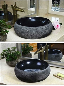 Absolute Black Grantie Sink, China Black Wash Basin