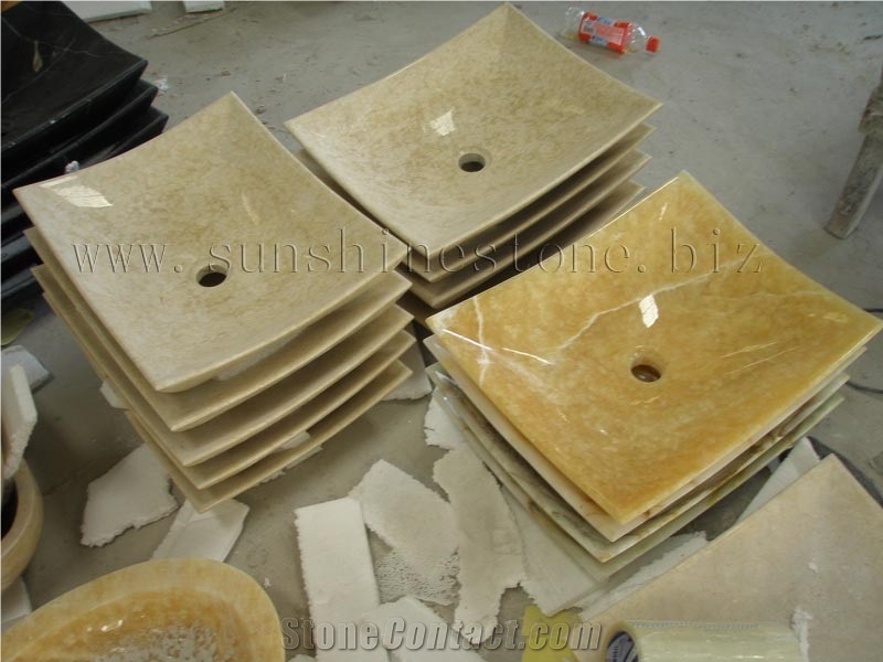 Honey Onyx Wash Basin,Yellow Onyx Bathroom Sinks