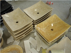 Honey Onyx Wash Basin,Yellow Onyx Bathroom Sinks