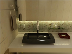 Shanxi Black Granite Wash Basins, China Black Sink