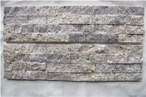 Es118 Sliver Grey Travertine Cluture Cladding Tile