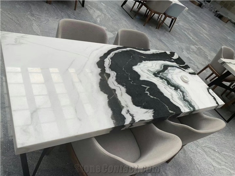 China Panda White Marble Slabs & Tiles