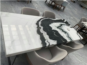 China Panda White Marble Slabs & Tiles