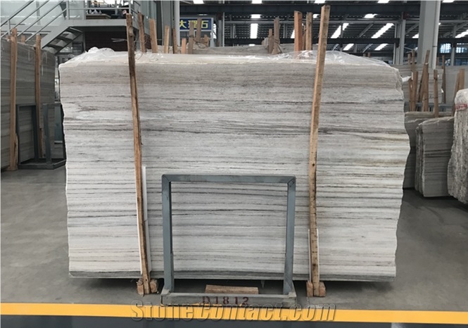 Crystal Wood Grain Marble Slab for Wall Floor