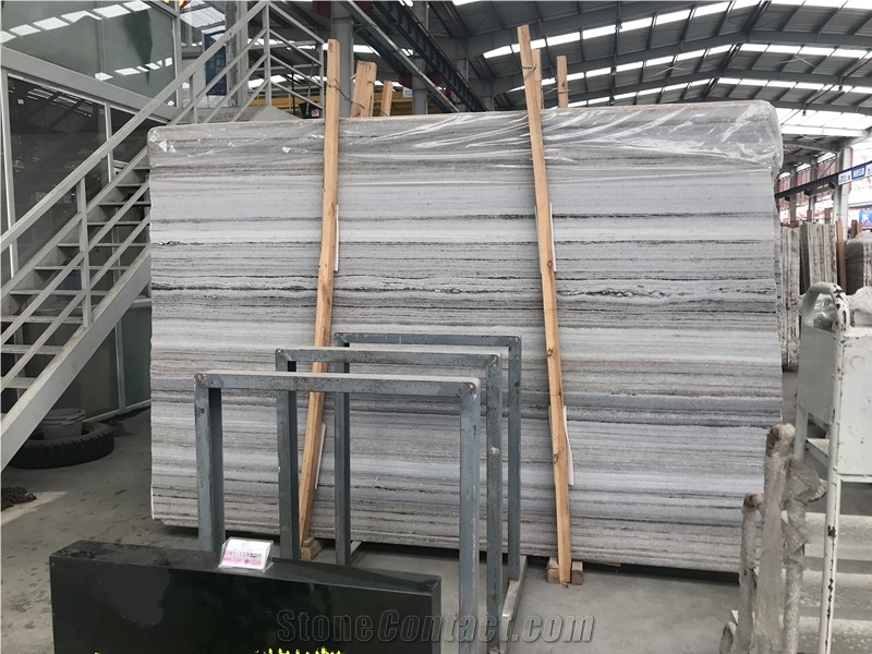 Crystal Wood Grain Marble Slab for Wall Floor