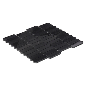 China Nero Marquina Elongated Hexagon Mosaic Tile