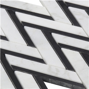 Mix Color New Herringbone Mosaic Tile Bathroom