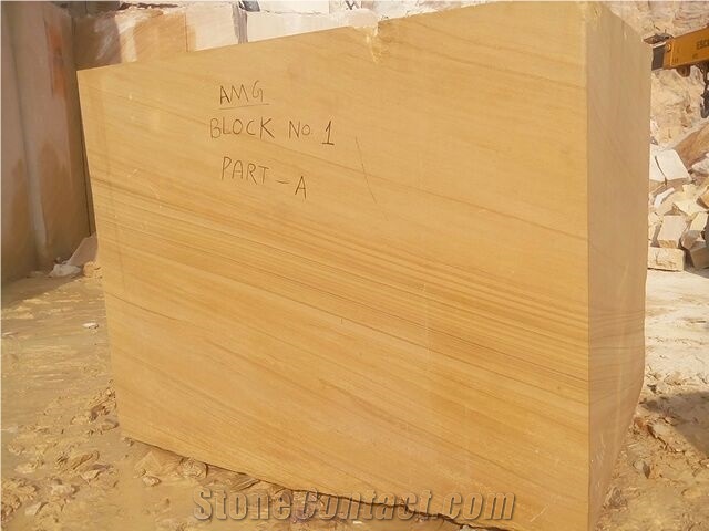 Teakwood Sandstone Rough Blocks
