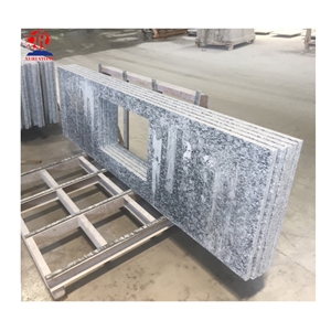 Grey Polished Spray White Granite Countertop