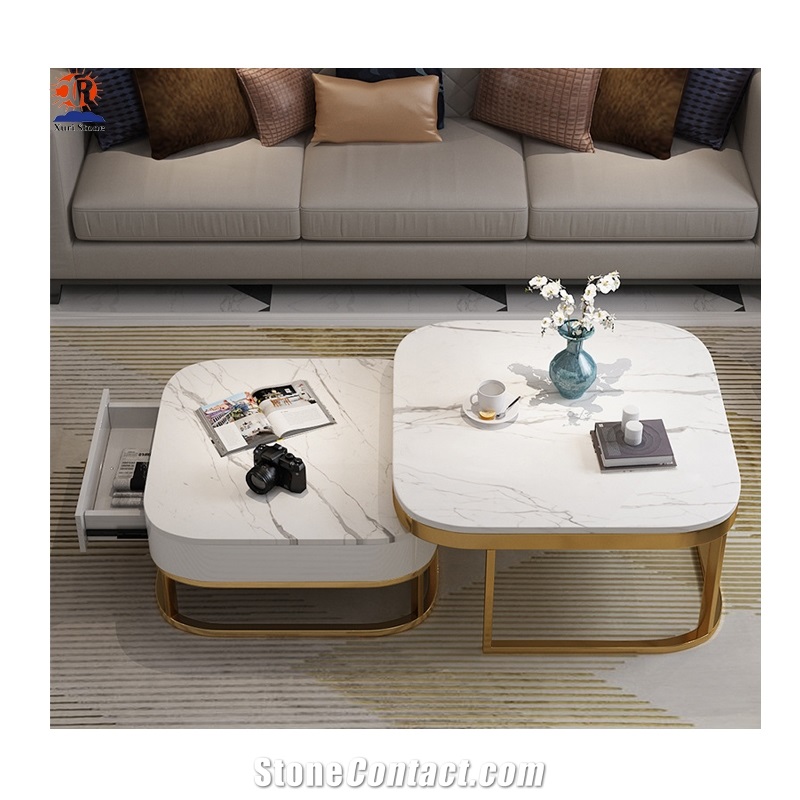 Marble Coffee Table for Living Room