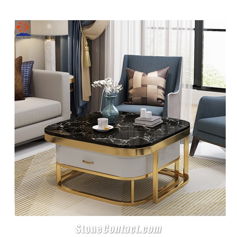Marble Coffee Table for Living Room