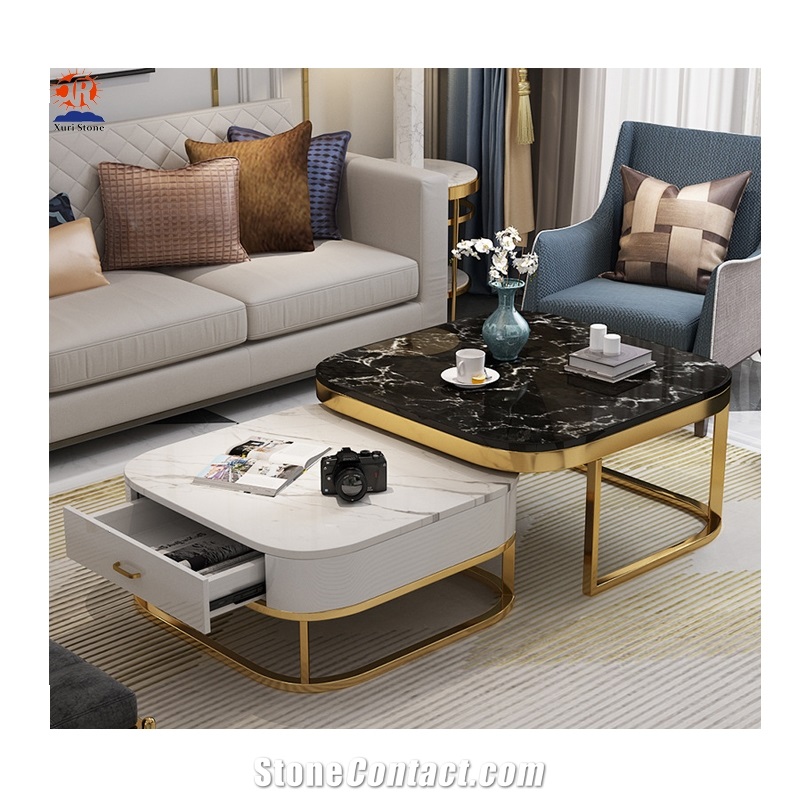 Natural Stone Marble Top Dining Table