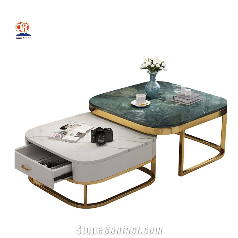 Natural Stone Marble Top Dining Table