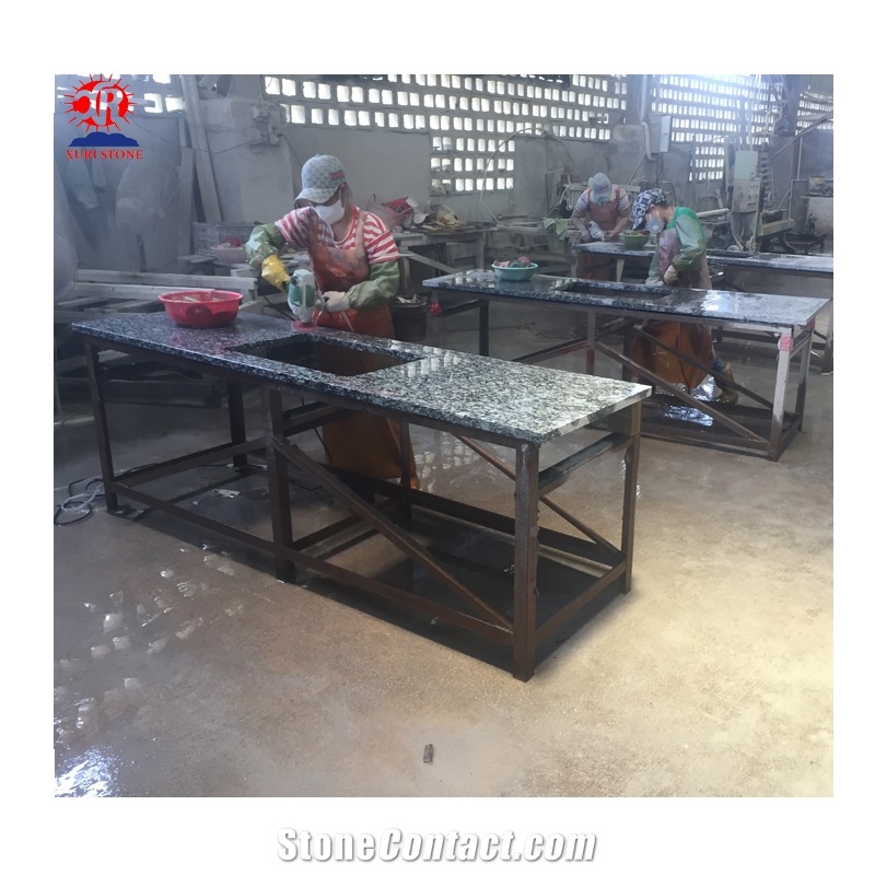 Natural Stone Spray White Granite Countertop