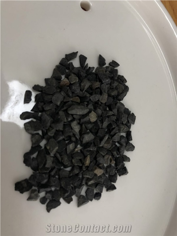 Natural Stone Shinny Black Gravels and Sand