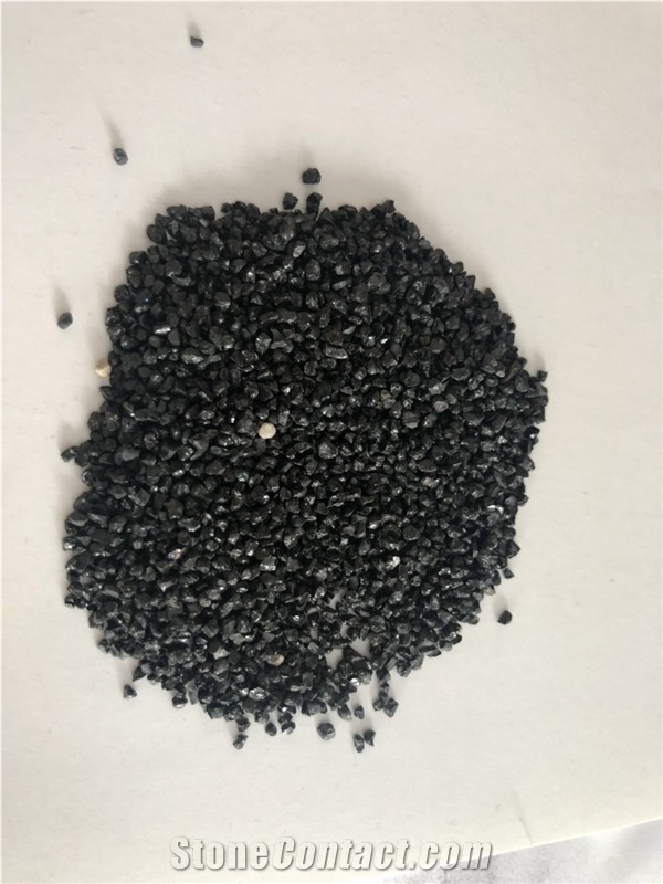 Natural Stone Shinny Black Gravels and Sand