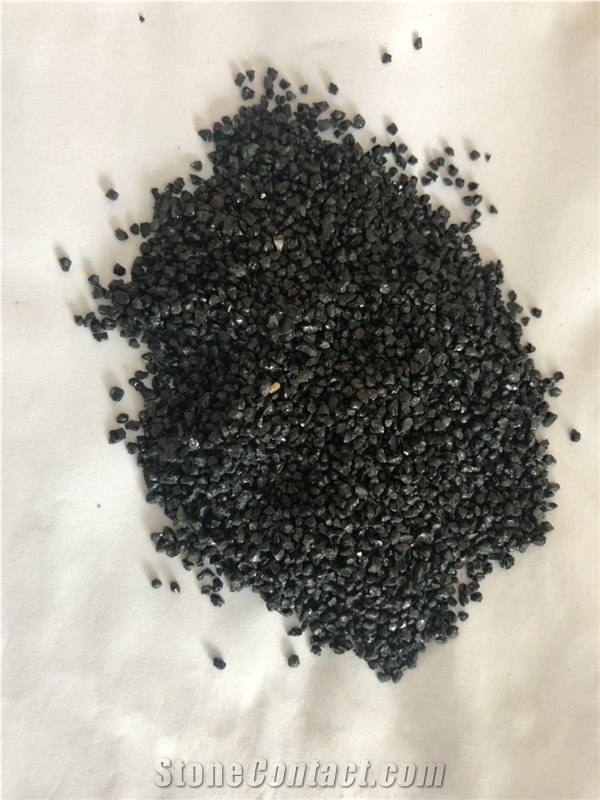 Natural Stone Shinny Black Gravels and Sand