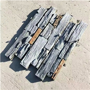 P013 Grey Slate Stone Wall Stone Cladding