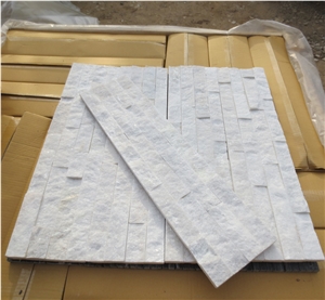 White Quartzite Ledge Stone Veneer Wall Cladding
