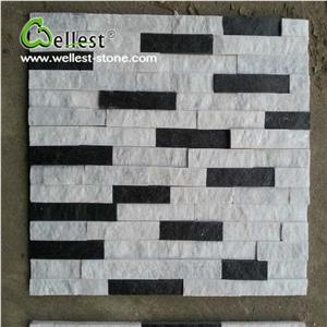 Black White Quartzite Cultured Ledge Stone