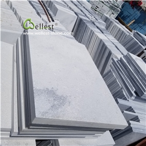 Bush Hammered White Quartzite Outdoor Stone Tiles