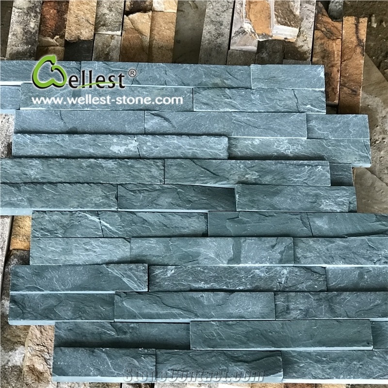 China Green Slate Cultured Stone Wall Cladding