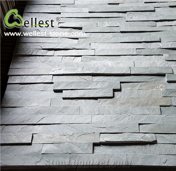 China Green Slate Cultured Stone Wall Cladding
