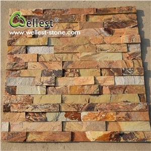 Figured Gold Wooden Grain Marble Cultured Stone