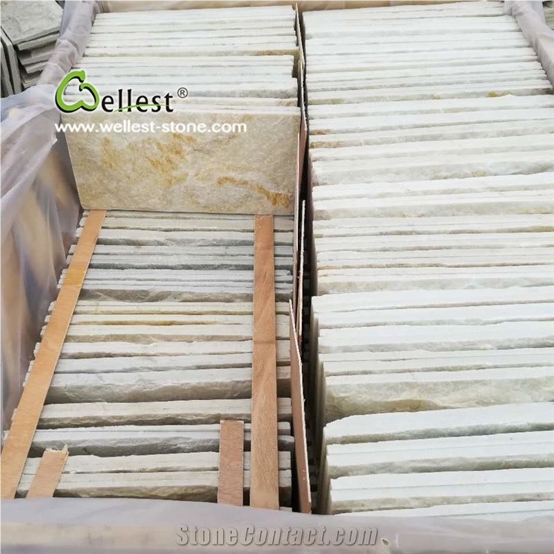 Hot Natural Cream/ Beige Quartzite Mushroom Stone