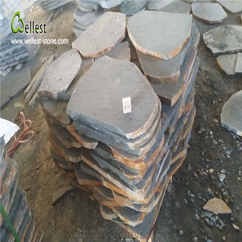 Irregular Basalt Grey Cobble Stone Paving