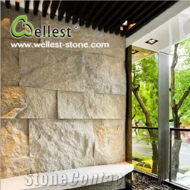 White/ Beige Travertine Mushstone Wall Decoration