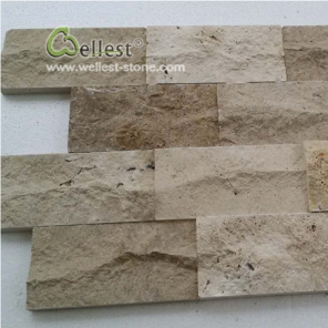 White/ Beige Travertine Mushstone Wall Decoration