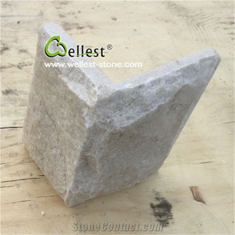 White Quartzite Mushroom Stone for Wall Decoration