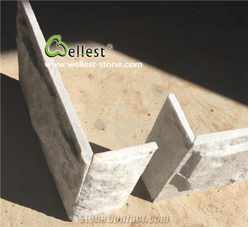 White Quartzite Mushroom Stone for Wall Decoration