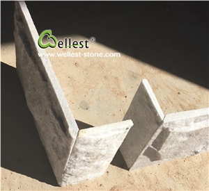 White Quartzite Mushroom Stone for Wall Decoration