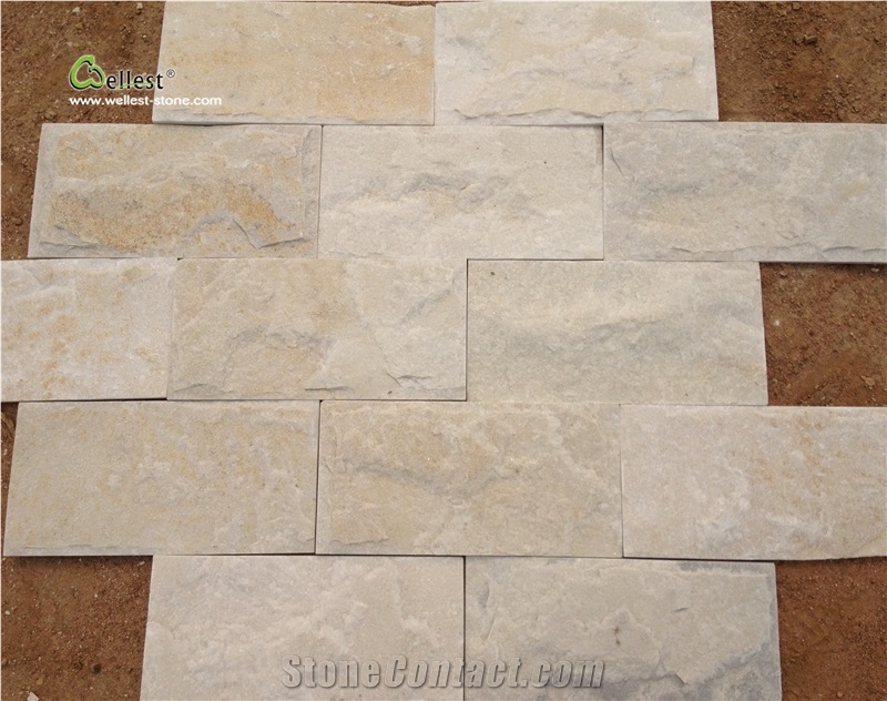 White Quartzite Mushroom Stone for Wall Decoration