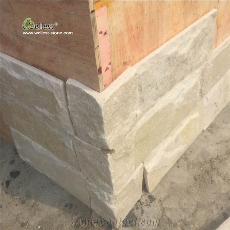 White Quartzite Mushroom Stone for Wall Decoration