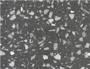 Wholesale Blackgrey Terrazzo Stone Floor Wall Tile