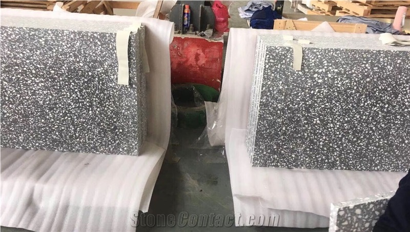 Wholesale Blackgrey Terrazzo Stone Floor Wall Tile