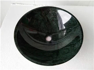 Green Marble Stone Wash Basins Round Bowls Sinks