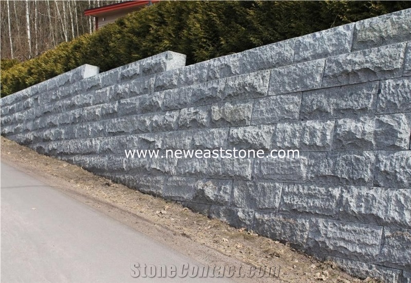 Exotic Grey Granite Retaining Wall Blocks for Sale
