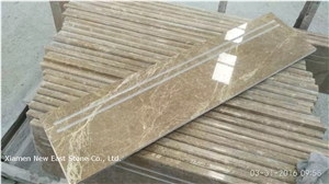 Interior Light Emperador Marble Anti Slip Stair