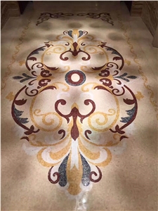 Marble Pattern Flower Waterjet Stone Mosaic