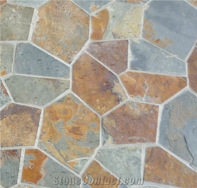 Rusty Slate, Multi-Color Rusty Slate Flagstone