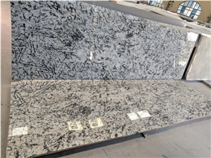 Alaska Gold Granite Slabs, Alaska White , Blue Doons