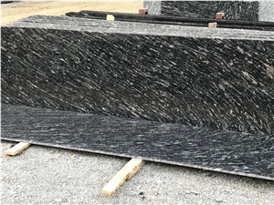 Alaska Gold Granite Slabs, Alaska White , Blue Doons